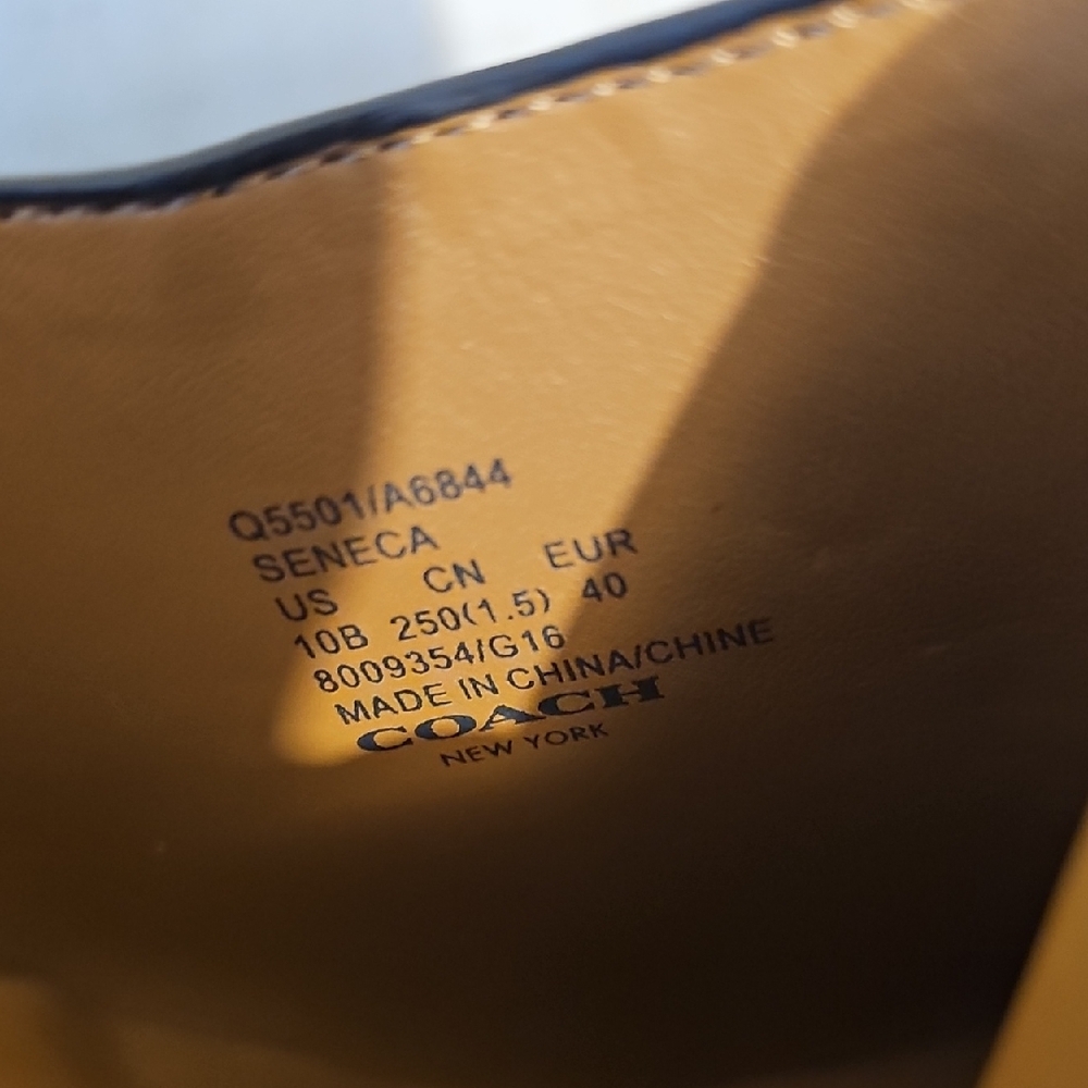 Coach Black Heeled Boots Sleek Leather Design - Picture 5 of 7